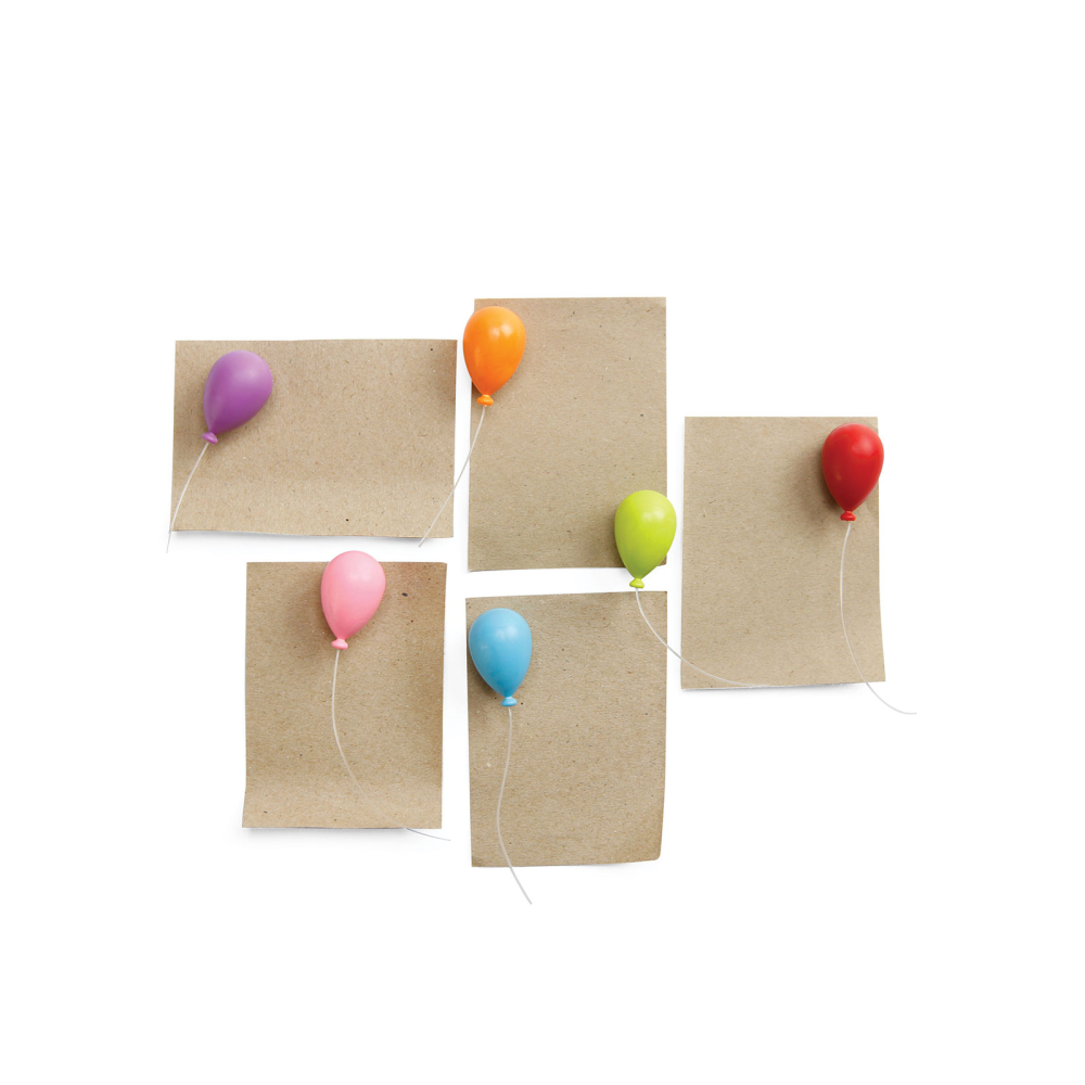 Ballong magneter 6-pakk - kjøleskapsmagneter