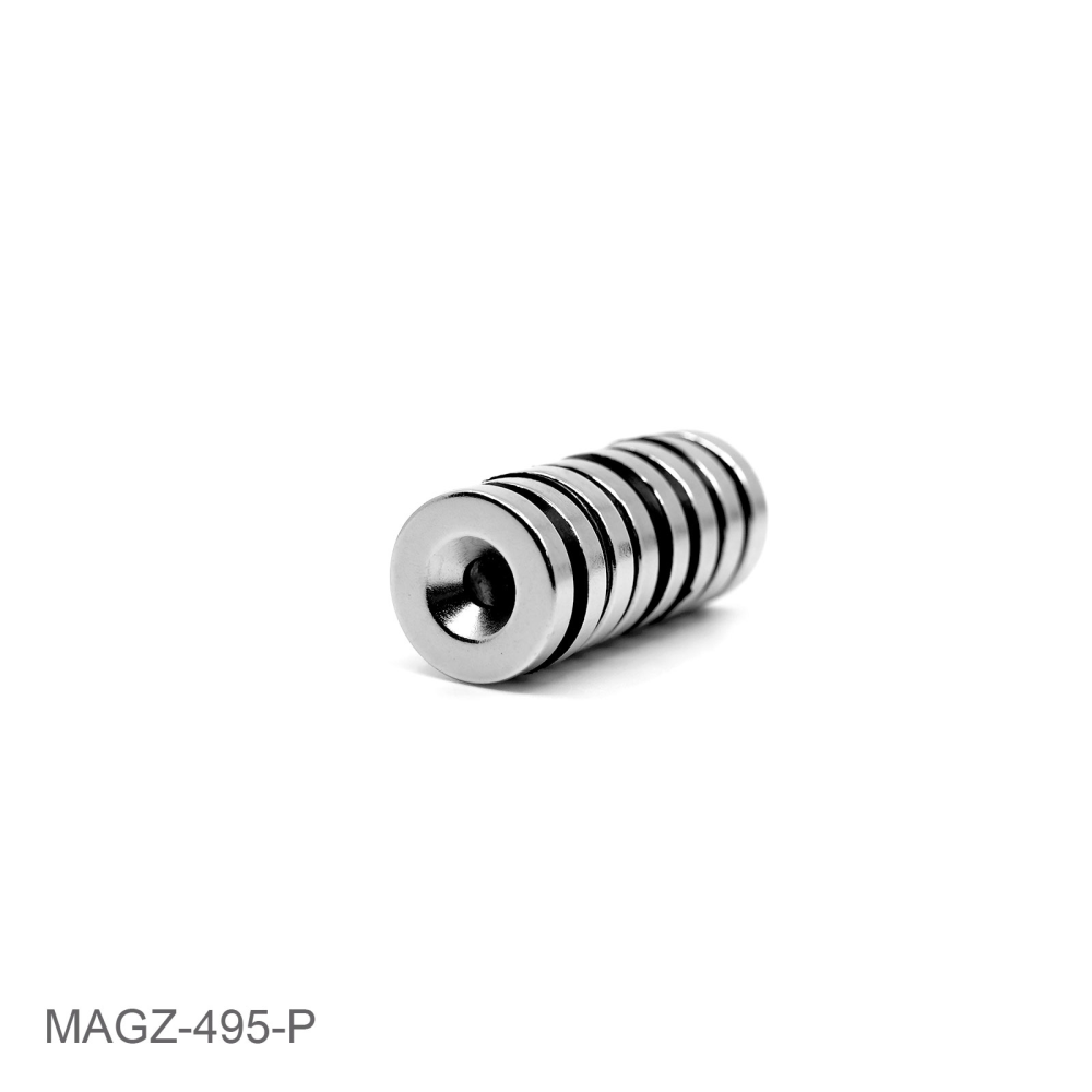 Countersunk supermagnet, 18x4 mm. (neodymium)