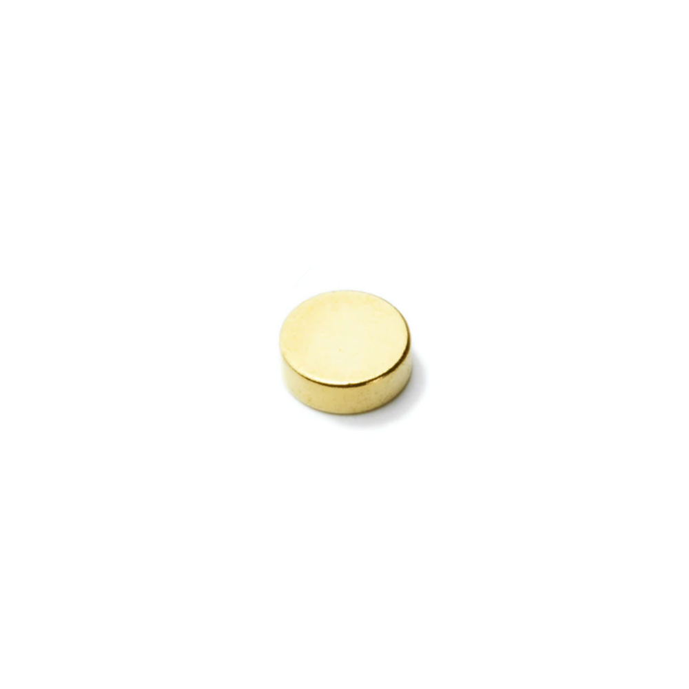 Kraftmagnet, Skive 10x2 mm., Gull