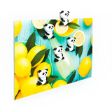 Panda magneter, 5-pakk - kjøleskapsmagneter