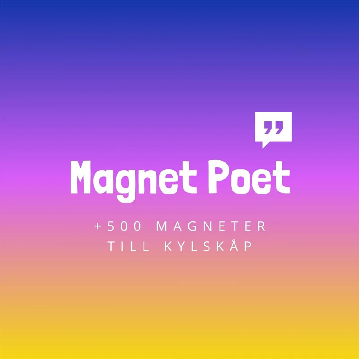 MagnetPoet XL Svensk - Kjøleskapspoesi (+500 stk.)